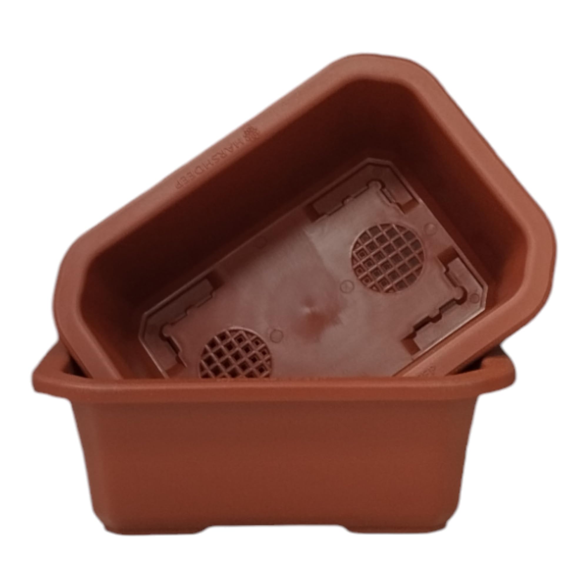 Harshdeep Bonsai Planters for Home Decor - Juniper - Indoor Outdoor Balcony Office Garden Tabletop Decorative Rectangular Small Plastic Planters 11 Inch Set of 2 (Terracotta) (B0D5M7DJNV) Amazon Price History, Amazon Price Tracker