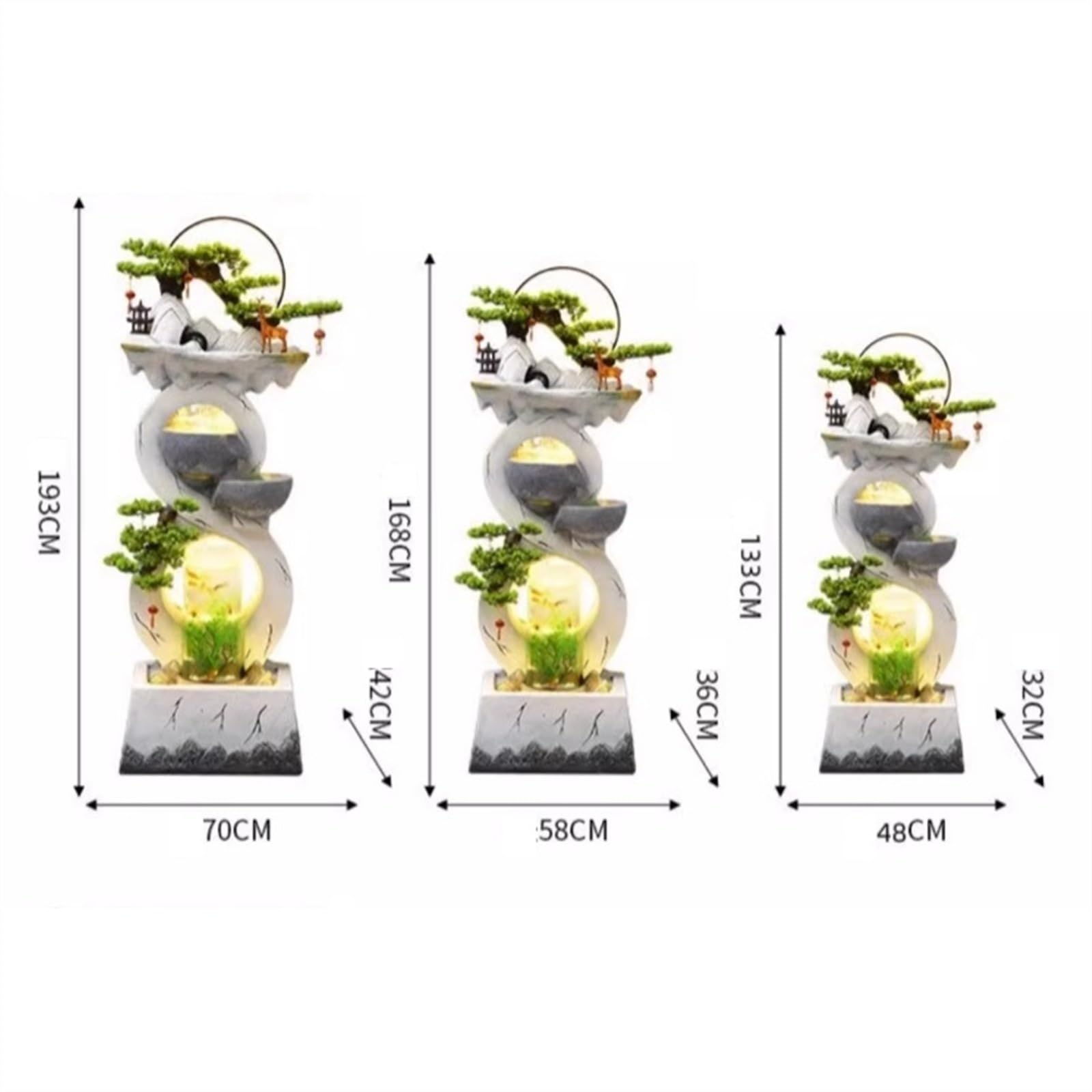 Amazon.com: Floor Water Fountain Water Ornaments, Self-circulating