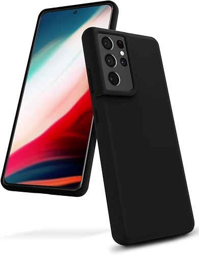 GOOSPERY Funda de silicona líquida para Galaxy S21 Ultra (6.8 pulgadas), suave al tacto, protección de cuerpo completo, a prueba de golpes, con