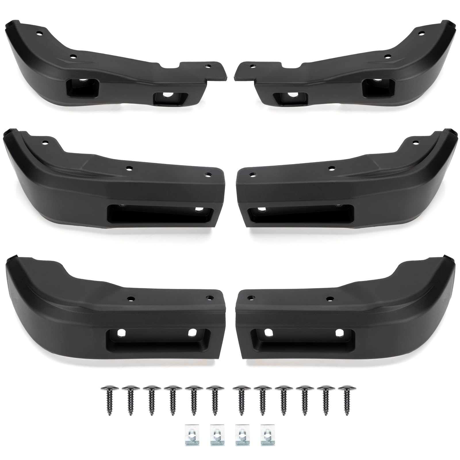 Mud Flaps Compatible with GMC Sierra 1500 2019-2025 No-Drill Front & Rear Side 6PCS Mud Splash Guard Accessories