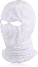 BBTO Knitted Ski Mask Winter Balaclava with 2 Holes Ski Face Cover for Outdoor Use