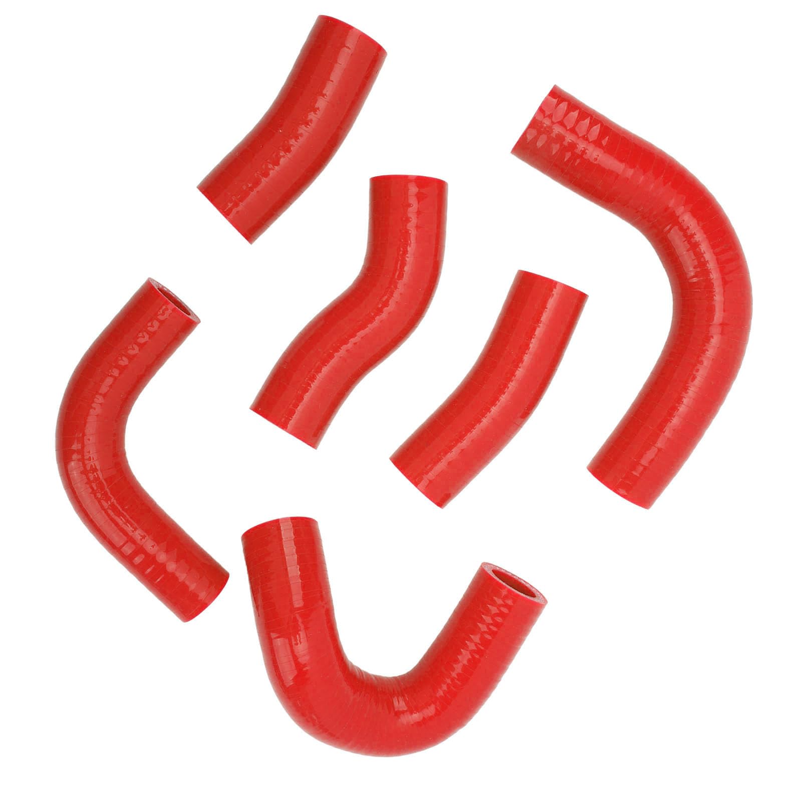 Cocoarm Tubo Flessibile del Liquido di Raffreddamento del Radiatore, Kit Tubo Flessibile del Radiatore Resistente Al Calore in Silicone per VF1100C VF1000C V65 (rosso)