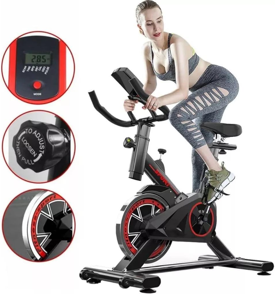 Bicicleta vista de lado com fundo branco.