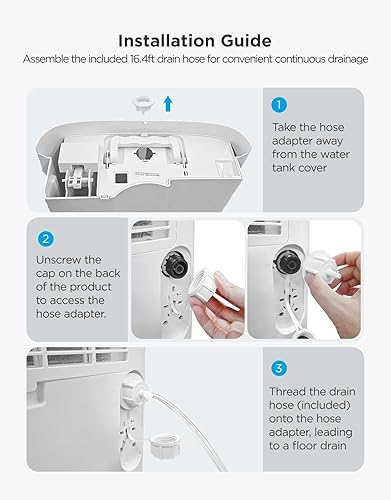 Miniatura 9 de GoveeLife Deshumidificador para el hogar de 4,500 pies cuadrados de 50 a 137 pintas con bomba, manguera de drenaje, deshumidificador inteligente