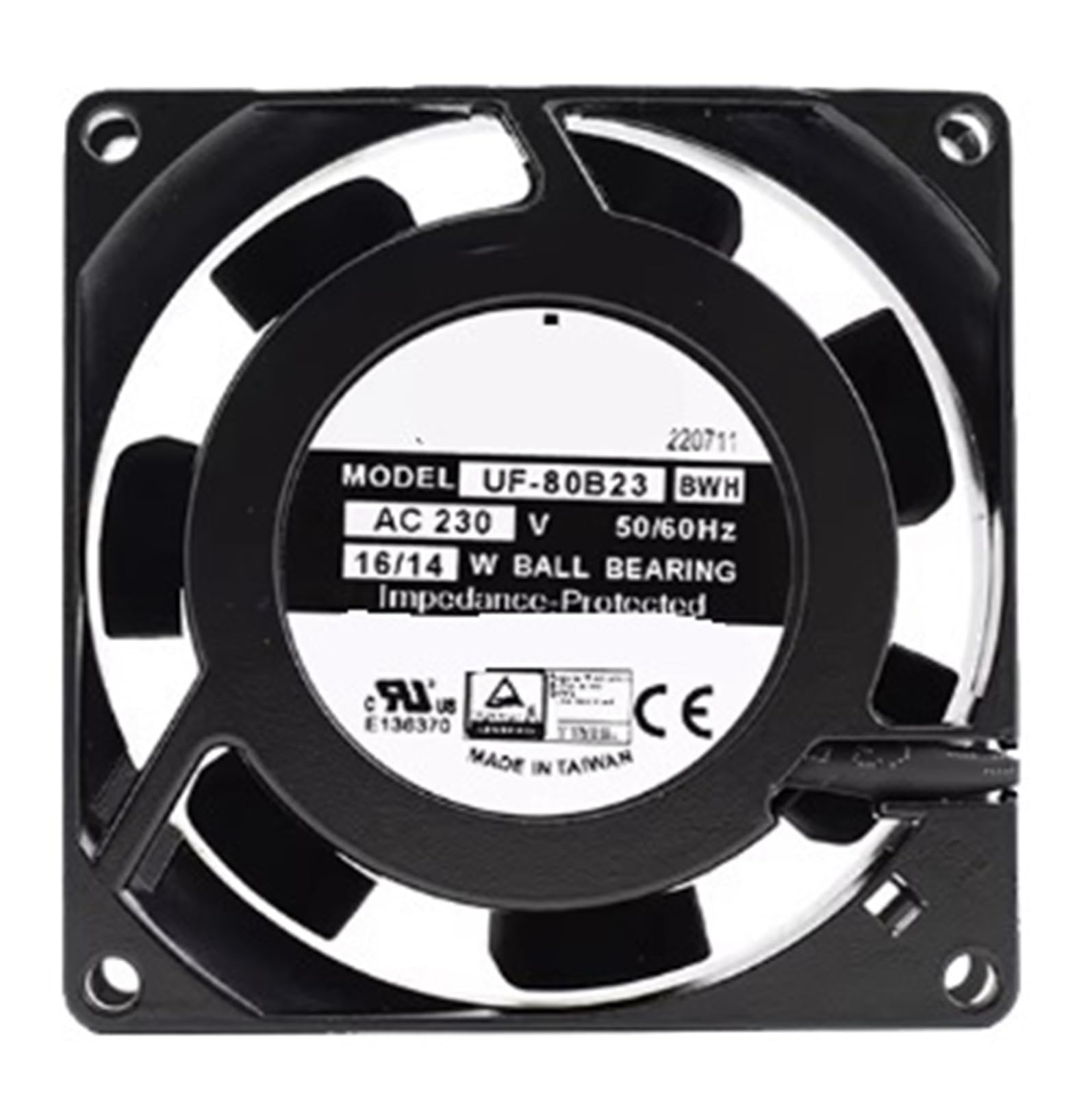 LZIKKGKI UF-80B23H/BWH 8025 230V 8CM 16 14W Fan