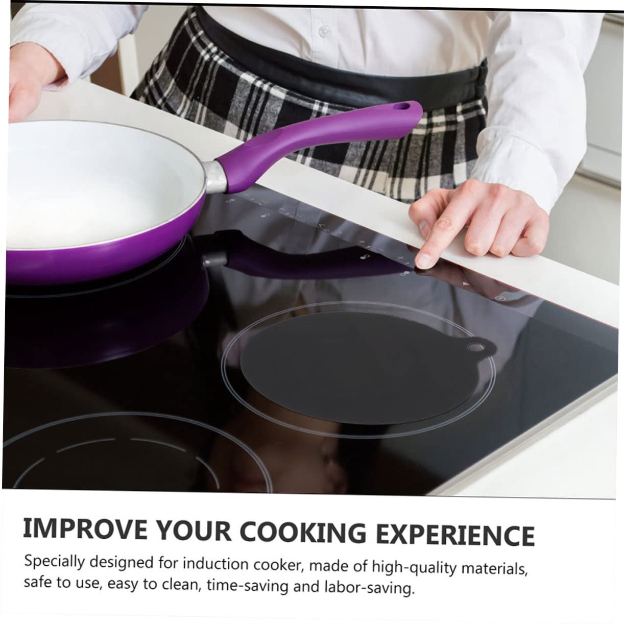ABOOFAN 10 Piezas Almohadilla Aislante Antideslizante Estera de conducción de Calor de la Estufa Estera de la Estufa de inducción Dish Drying Mat Estera de microondas de inducción