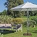 Tangkula 50LBS Patio Umbrella Base, Portable Outdoor Umbrella Base Stand, 24 Inches Square Umbrella Base Holder with 2 Tightening Knobs & 2 Wheels, Suitable for Backyard, Deck, Poolside, Patio (Brown)