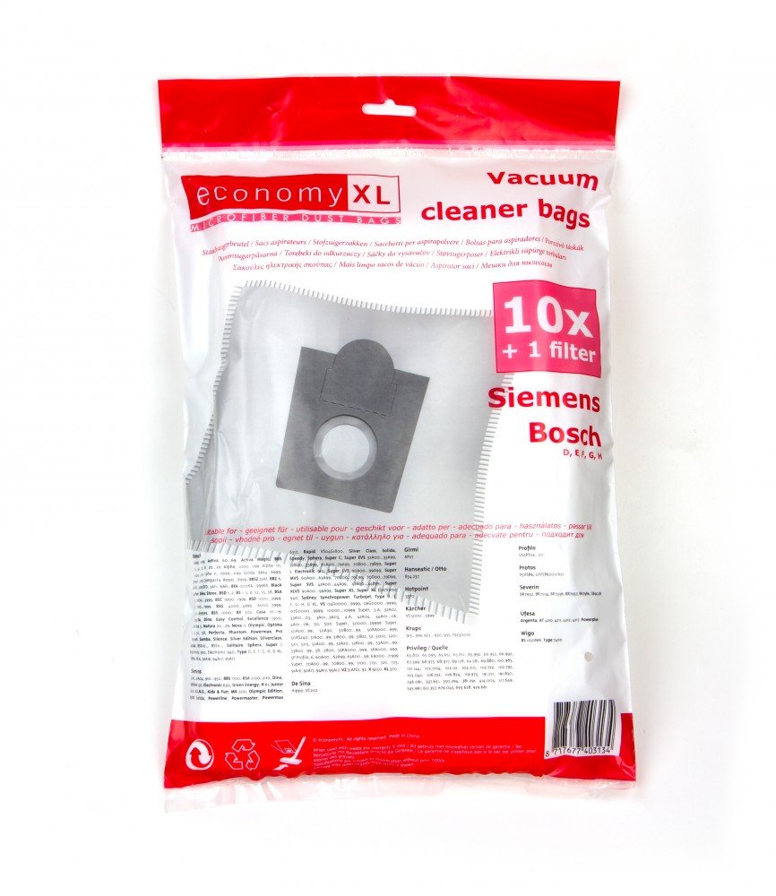 PakTrade 5 Sacchetti Aspirapolvere Per Siemens/Bosch + Filtro - VZ41AFGXXL