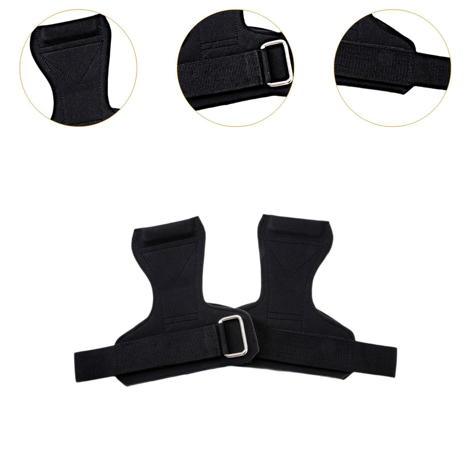Guanti da palestra con imbottitura ispessita, cintura per pesi multi-scenario per ginnastica, colore nero, 21 x 19 cm