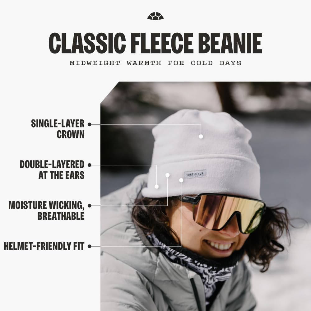 Turtle Fur Fleece Winter Beanie for Men and Women - Soft, Stretchy, Breathable Winter Hat That Won't Overheat Under Helmet - Image 3