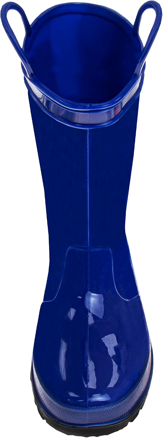 Josmo Kids Unisex Outdoor Waterproof Rain Boot Fun Bright Colors Rubber Boots for Toddlers and Little Kids
