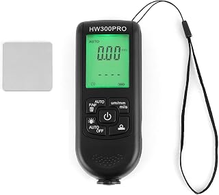 QWORK High-Precision Car Paint Thickness Gauge, 0-2000 µm Range, AUTO & Manual Modes, Multi-Unit Display