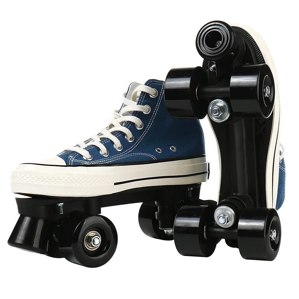Pattini Quad Professionali per Adulti A Doppia Fila, Black, 43