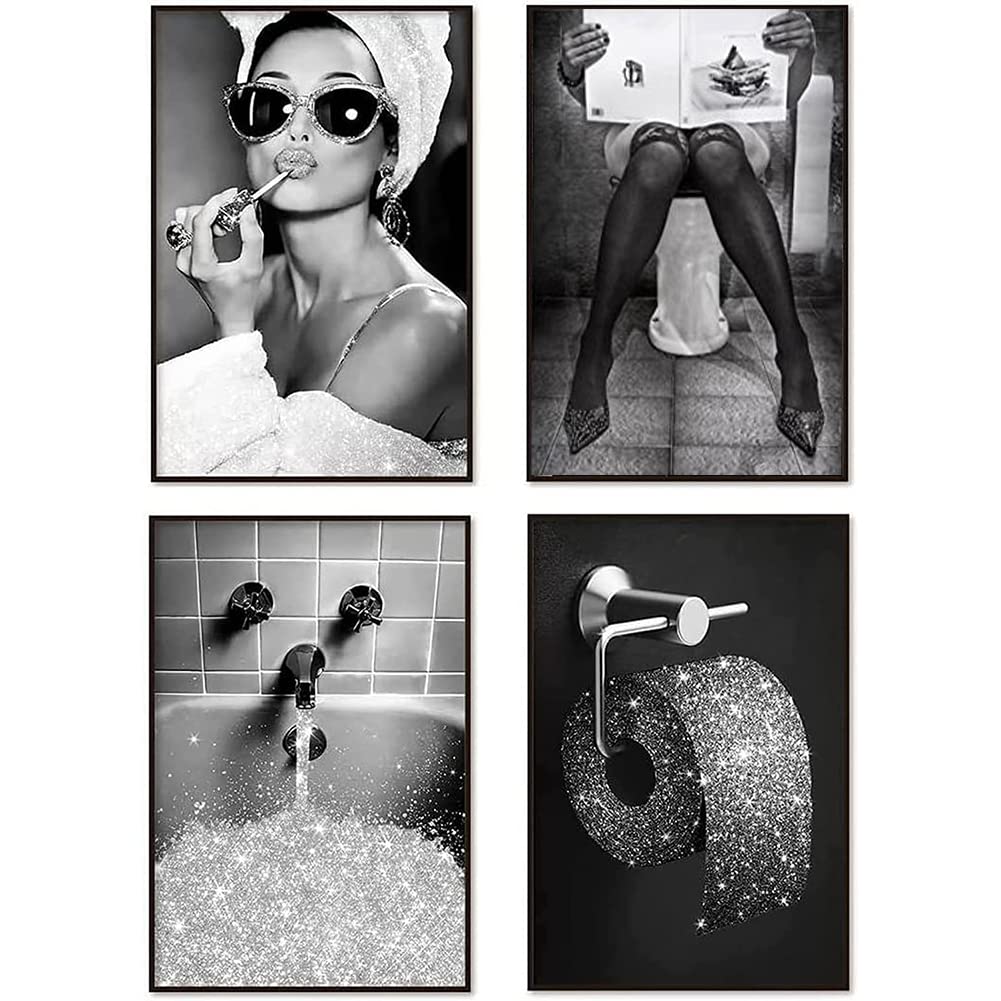 Quadro Moderno Novart Quadros – Poster Beauty Fashion In Bianco E Nero, Senza Cornice, Pronto Da Appendere, Made In Germany - 3