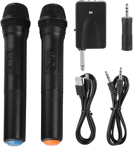 Bewinner Kabelloses Mikrofon Universal VHF Funkhandmikrofon mit EmpfA nger Antenne fA r KTV-Familiensingen  Partys  Reden  Workshops  UnabhA ngige und Hybride Automatische Auswahl