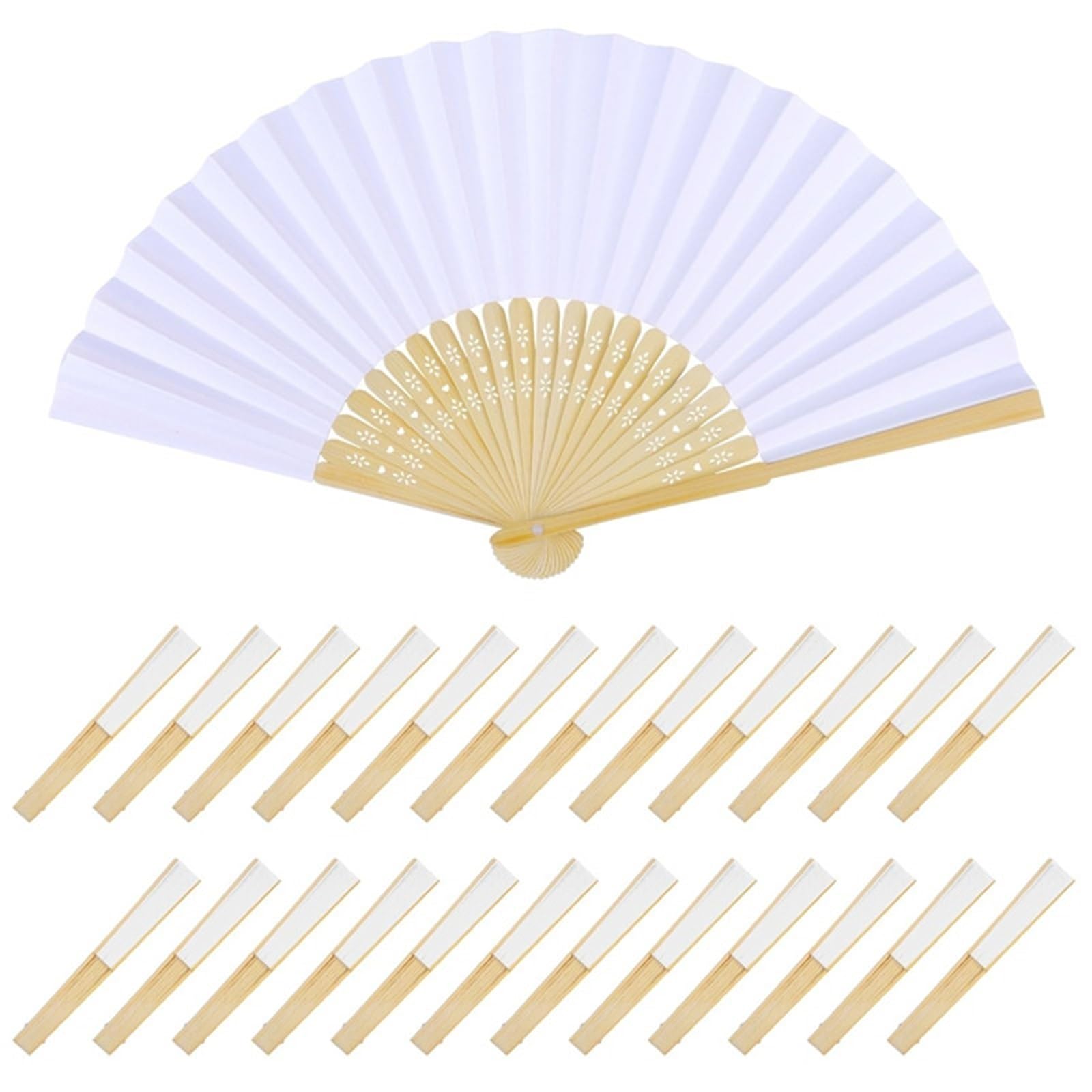Paper And Wood Handheld Folding Fans