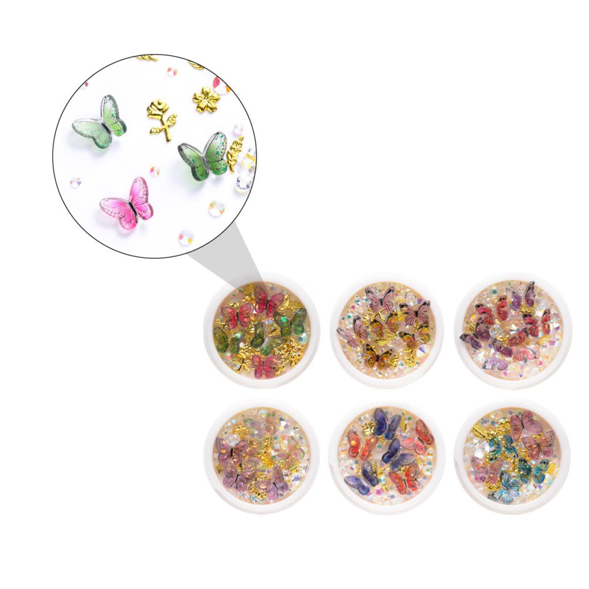 Ipetboom 3 Ensembles Accessoires D'art D'ongle De Nail Polish Nail Gel Ongle Nail Art Autocollants D'art D'ongle De Bricolage Autocollants À Ongles Abdos 6 Boîtes*3