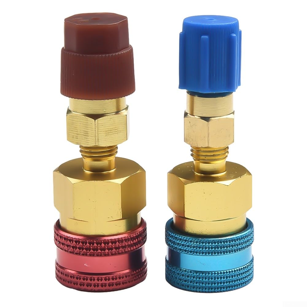 Lot de 2 adaptateurs de connecteur de coupleur rapide, adaptateur R1234yf vers R134a, kit de conversion de connecteur latéral haut et bas pour charge CA R-1234yf système de climatisation raccord de