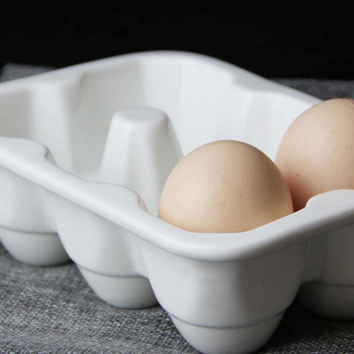 6grids Saving Container Holder for Refrigerator Groove Design Easy to Clean Kitchen Storage