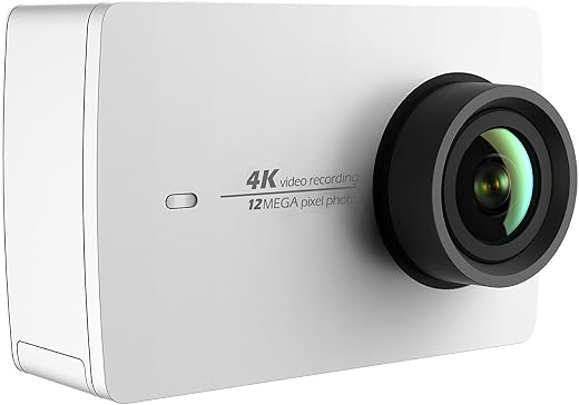 YI 4K Action and Sports Camera, 4K/30fps Video 12MP Raw Image with EIS, Live Stream, Voice Control – White