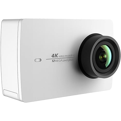 YI 4K Action and Sports Camera, 4K/30fps Video 12MP Raw Image with EIS, Live Stream, Voice Control – White