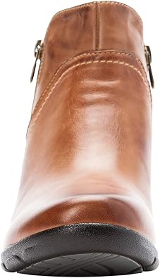 Propet Womens Waverly Round Toe Zippered Casual Boots Ankle Low Heel 1-2 - Black