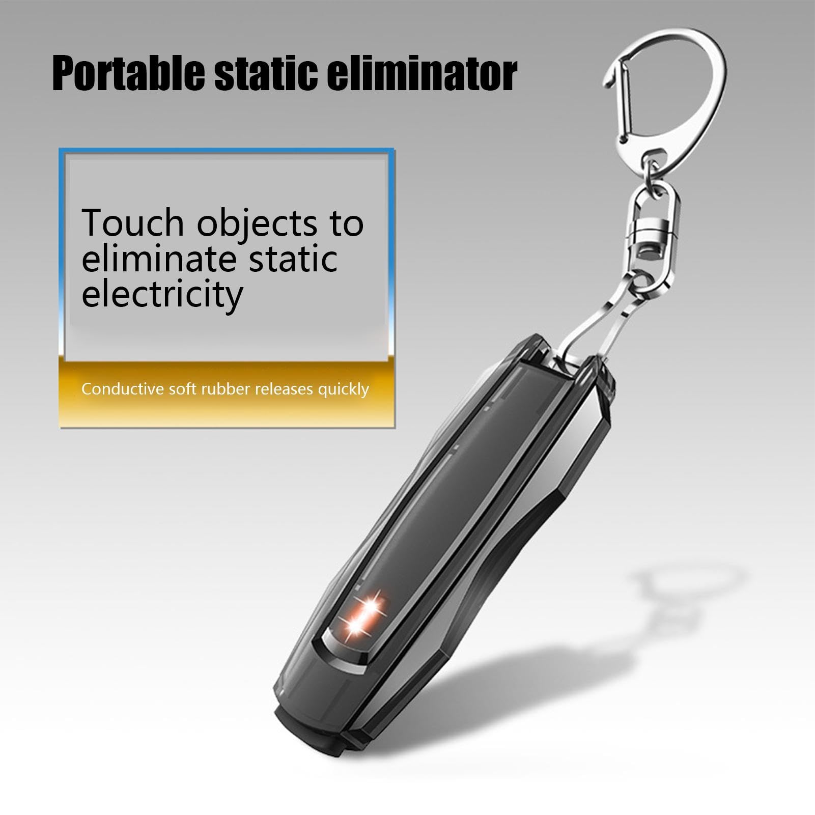 Estrattore antistatico, portachiavi antistatico | Eliminatore statico portatile – Portachiavi a bastone antistatico, strumento di scarico statico multifunzionale per abito invernale, Attributo
