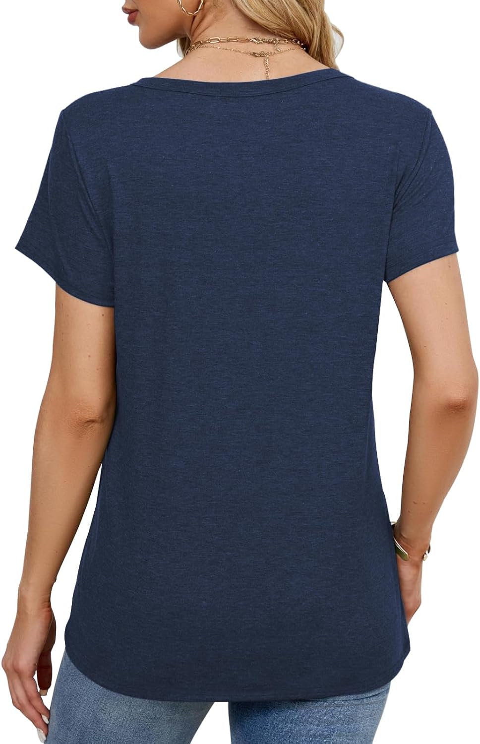 2PCS Women Short Sleeve T Shirts Crew Neck Solid Soft Basic Tee Casual Loose Fit Lightweight Summer Tops Clothes 2026 - Image 7