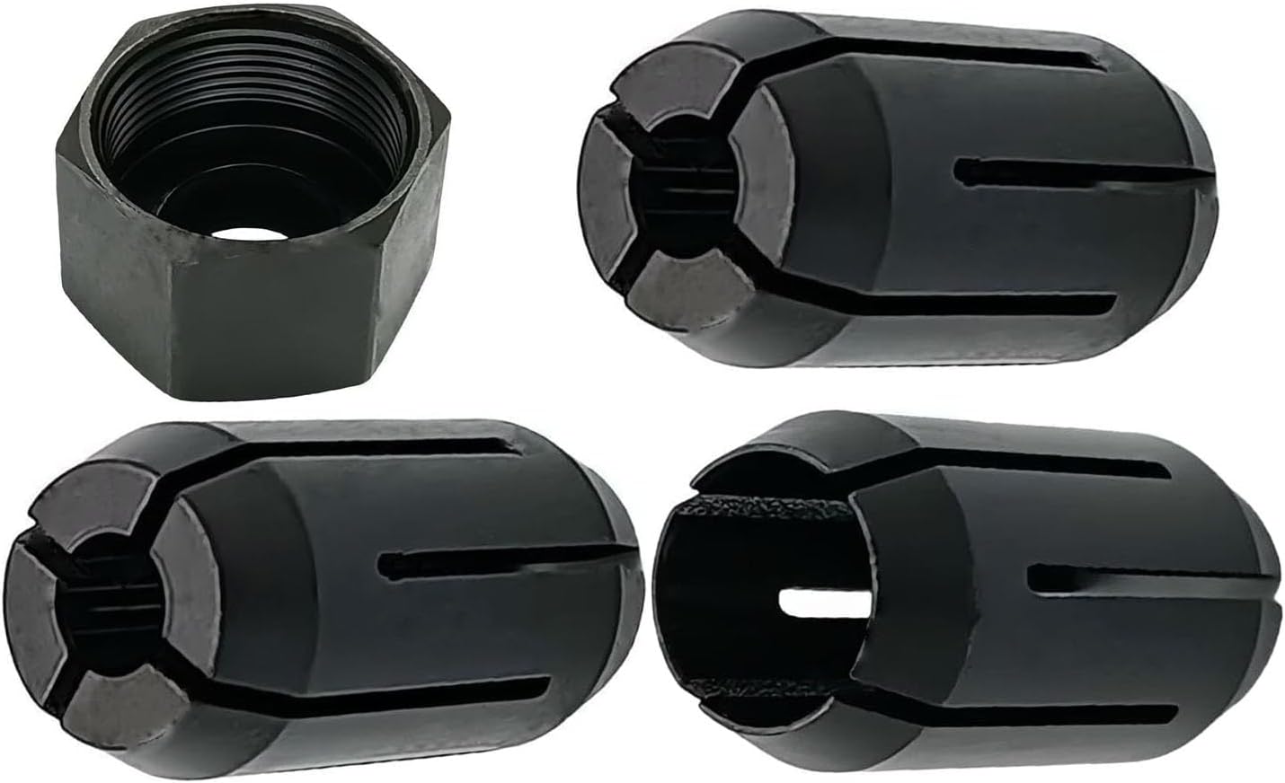 389243-00 389244-00 Cut-Out Tool Collet Kit replace For DeWalt DC550 DC551 DW660 Ryobi Collet 1/4 Inch - 690045003 P600 P530 SS50K P531 P601 Palm Router Parts (4 Pck)