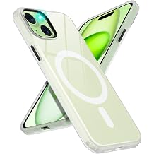 Magnetic Compatible with iPhone 15 Case, [Compatible with Magsafe] [Military Grade Drop Protection] Clear Slim Cell Phone Cover - White