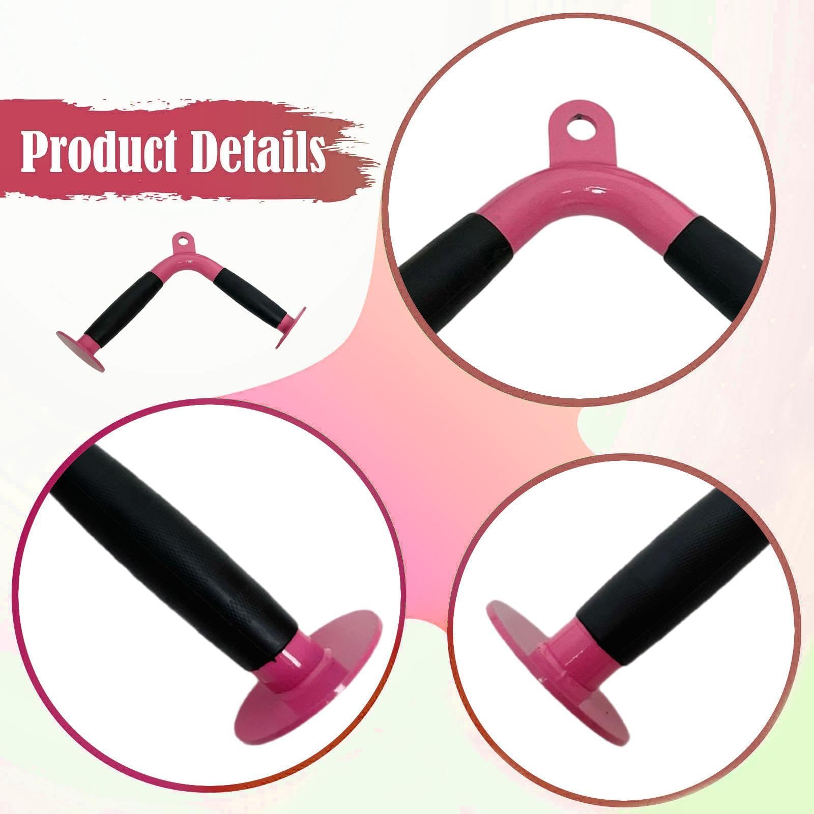V Bar Attachment Mango de Acero para Entrenamiento de Fuerza con Diseño Antideslizante y Forma Ergonómica Adecuado para Gimnasios en Casa y Centros
