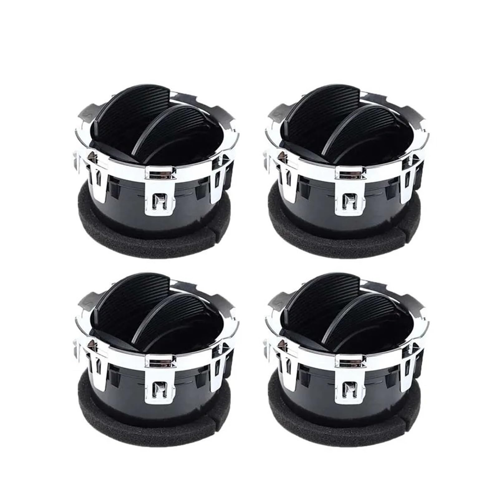 Jsyalmslw Chrome-4 Pcs Car Air Conditioning Vents For F150 F250 F350 F450 For Super For Duty 2011 2012 2013 2014-2016 Silver Air Conditioning Dashboard Ac Heater Hvac Vent Duct(Chrome-4 Pcs)