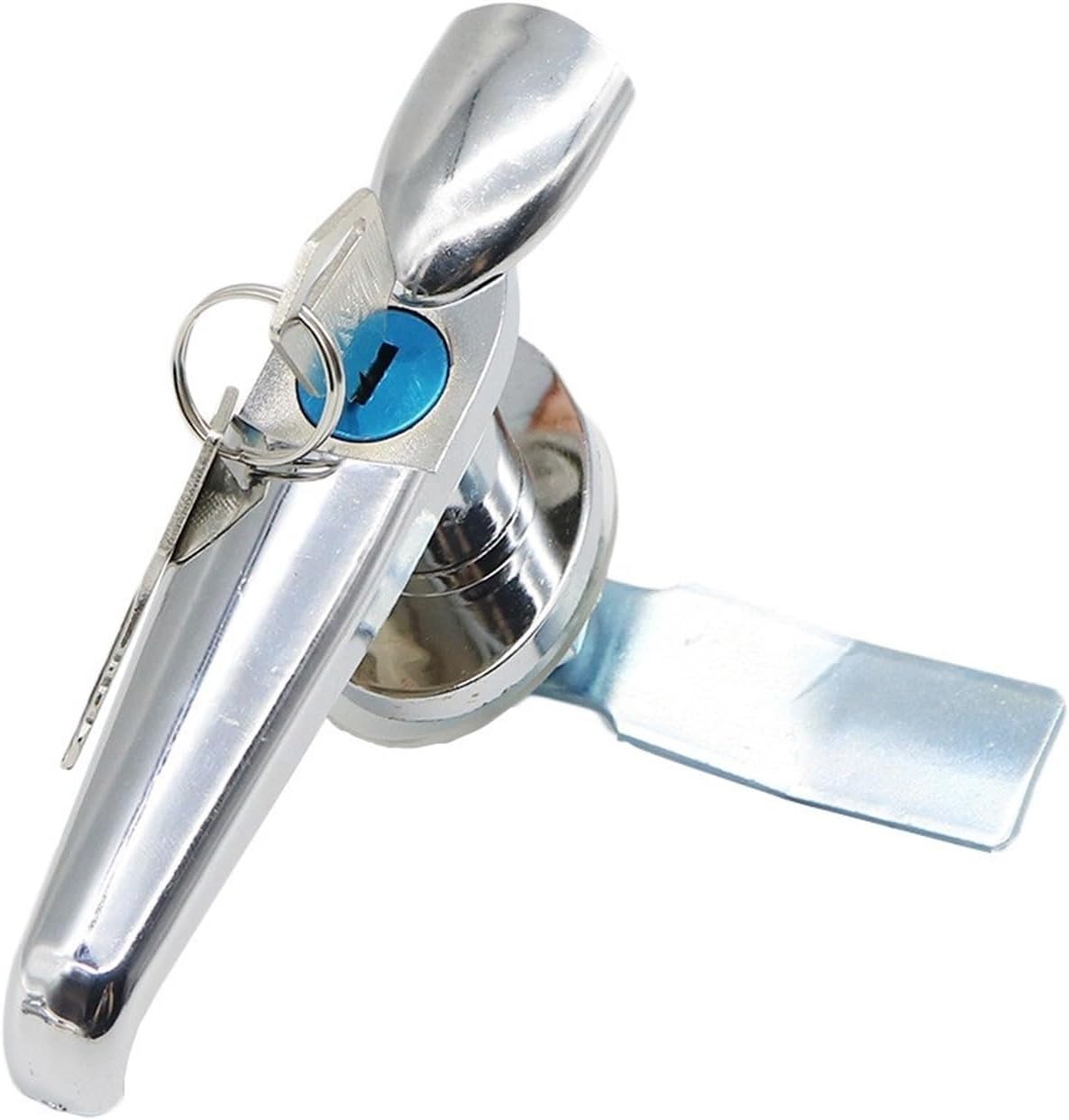 10Pcs MS308-3 Aluminum Alloy Handle Material Electric Cabinet Switch Distribution Box Lock Safety Lock Key(Plastic Handle)