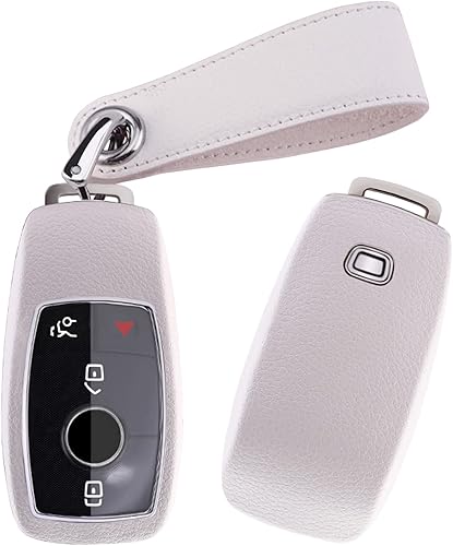 Funda para llavero Mercedes Funda de material premium con llavero de cuero compatible con Mercedes-Benz