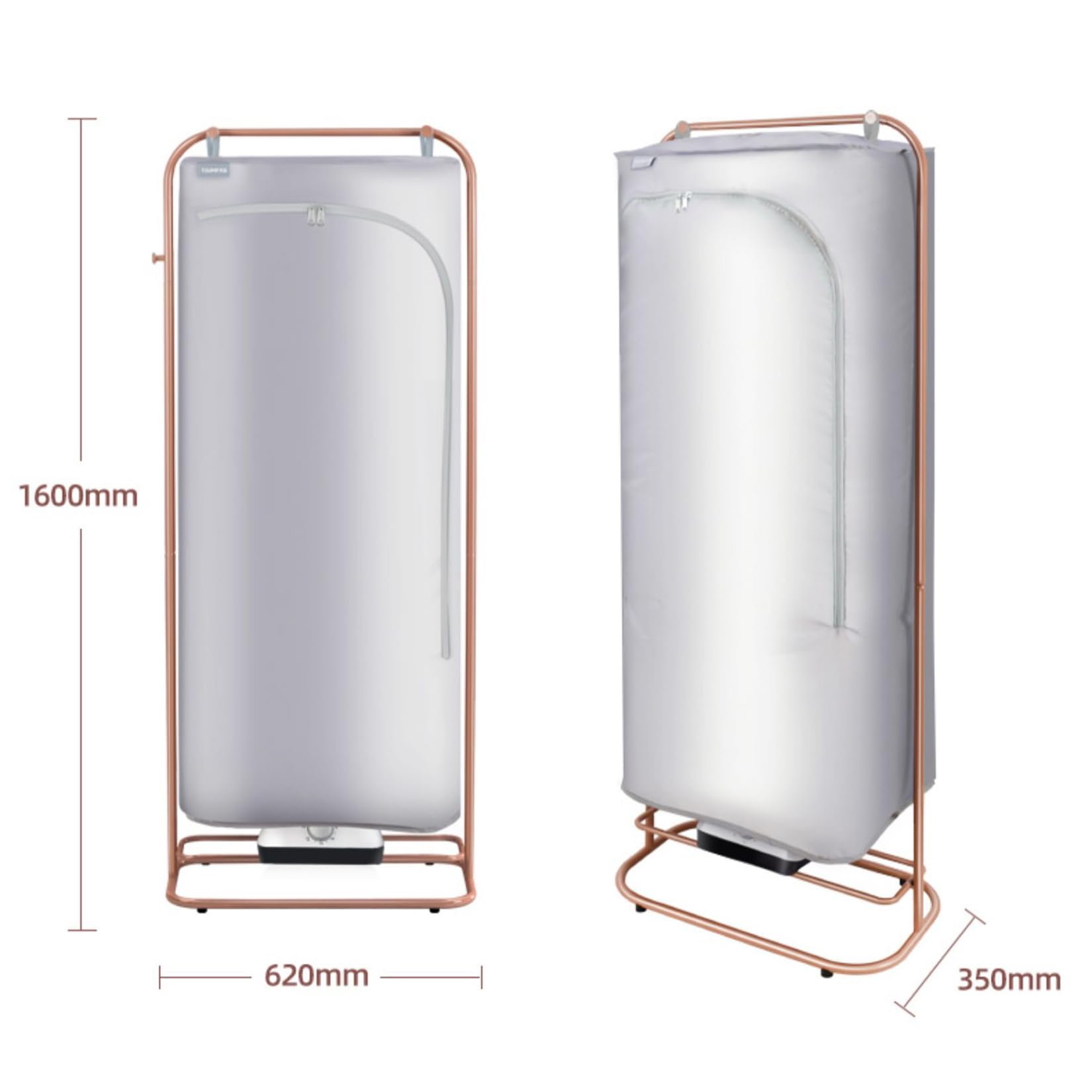 YUHANG Secadora de Ropa Doble Nivel de 1200W con Temporizador de 180 Minutos Capacidad de 10KG para Secar Niños y Adultos (Gray)