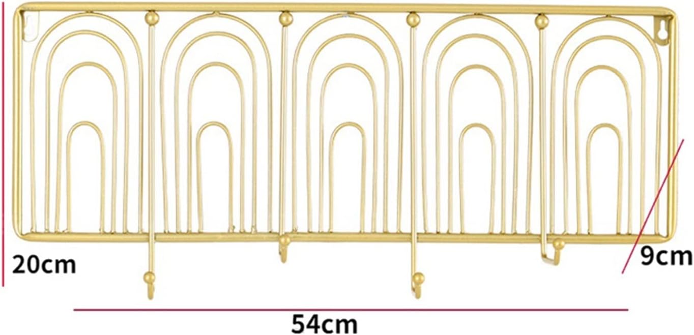 Wall Mounted Coat Rack Wall Hanger Creative Paper Clip Gold Clothes Hat Hook Nordic Creative Porch Coat Rack Entrance Bedroom Metal Decorative Hanger Coat Rack Tree