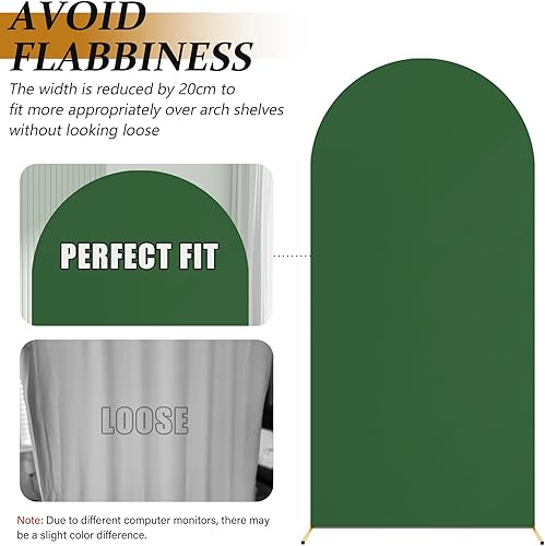 Miniatura 4 de Cubierta de fondo de arco de 7.2 pies, fondo de soporte de arco de elastano, cubierta de fondo de pared redonda ajustada, tela elástica para boda,