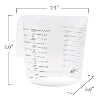 Vista 7 de Juego de 4 piezas de embudo (blanco) y 3 vasos medidores en plástico transparente con asas largas