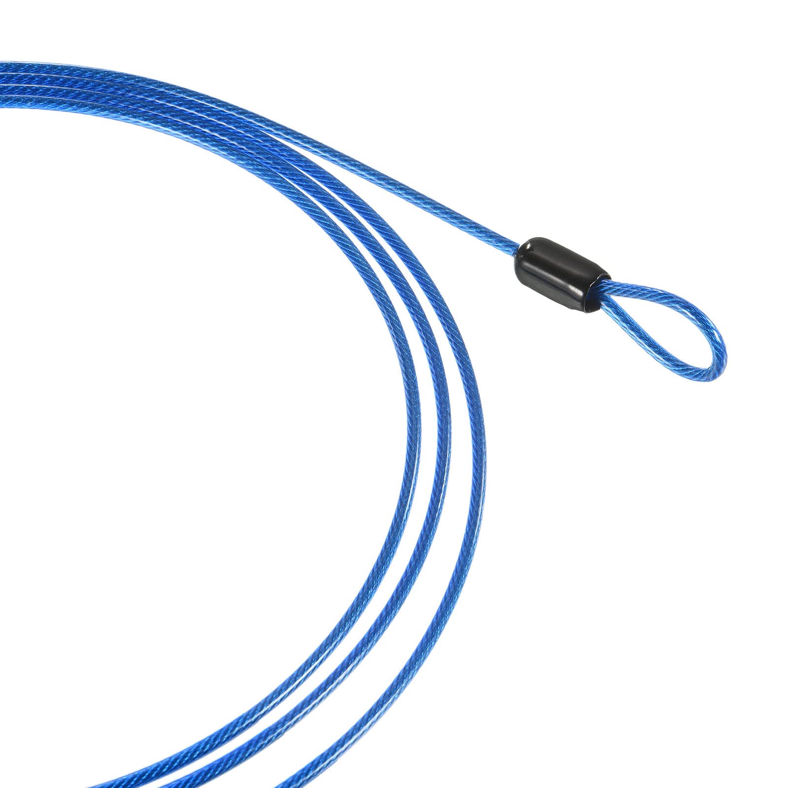 M METERXITY Security Cable - Plastic Coated Steel Locking Rope Apply to Outdoor/Bicycle/Travel (2.5mmx2m, Blue) - Image 4