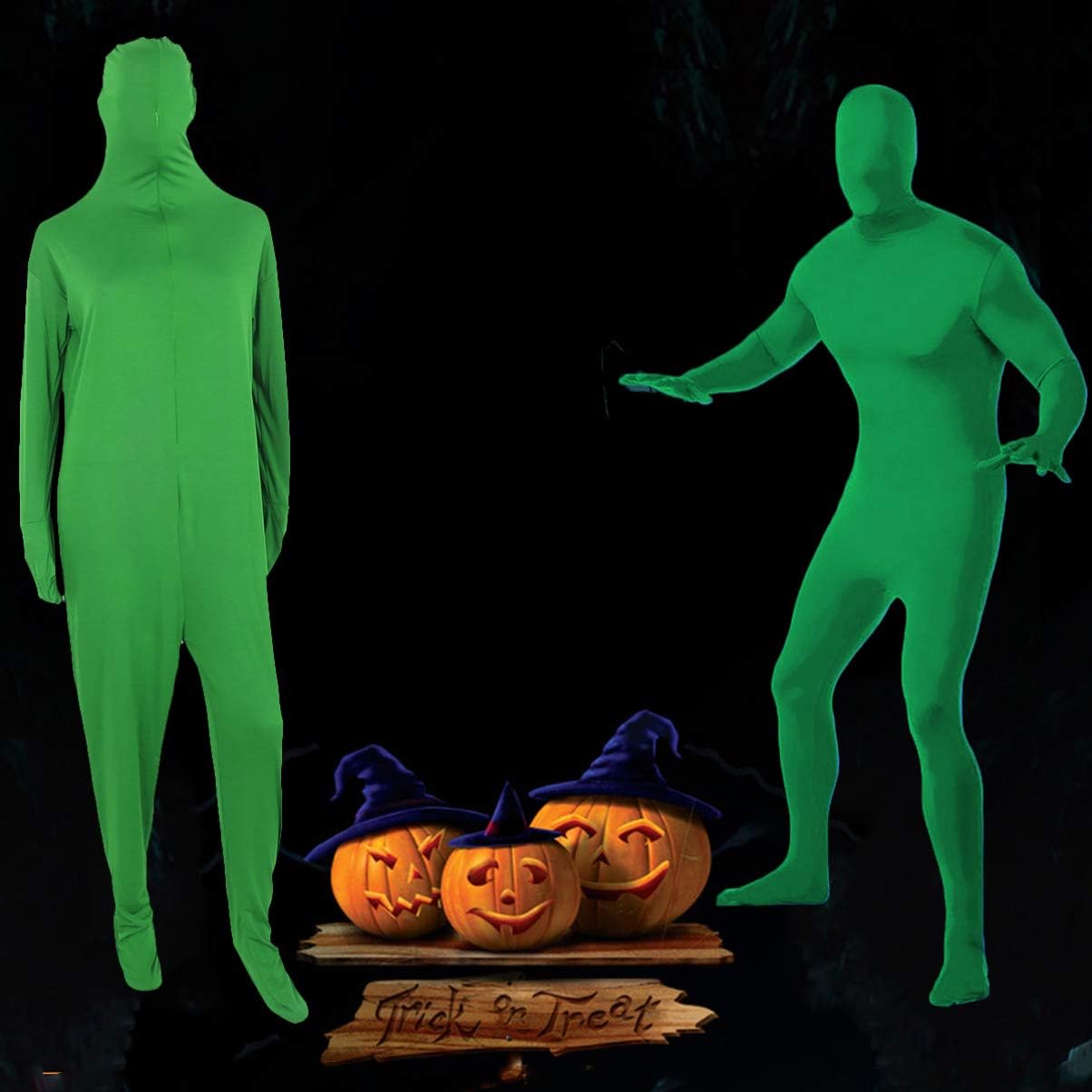 Holibanna Halloween Invisibility Cloak Full Body Skin Suit Woman Halloween Couple Costumes Body Suit Adult