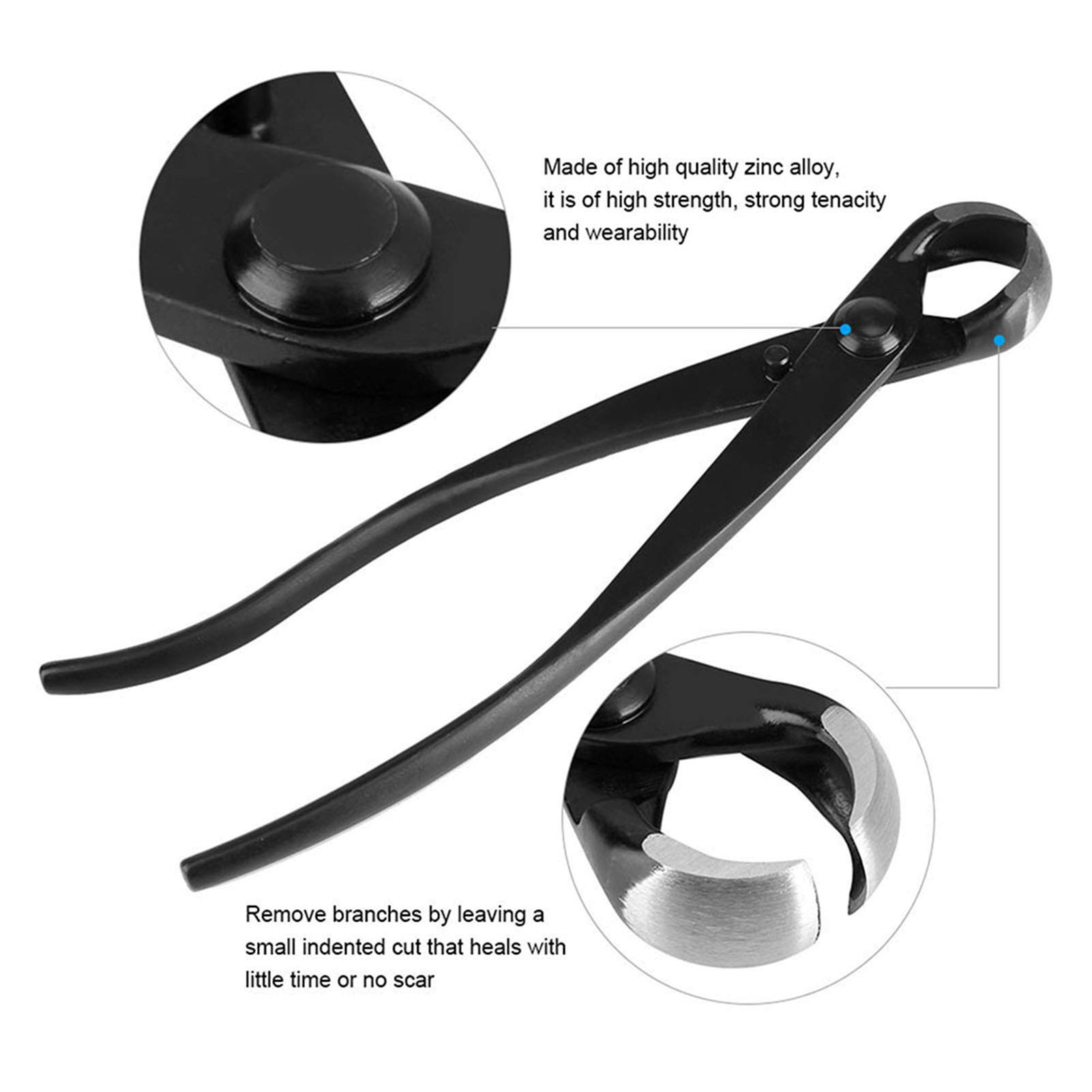 Bonsai Clippers, 204mm 8inch Bonsai Pruning Kit Concave Branch Cutter Branch Scissors Gardening Concave Pruner Bonsai Tools