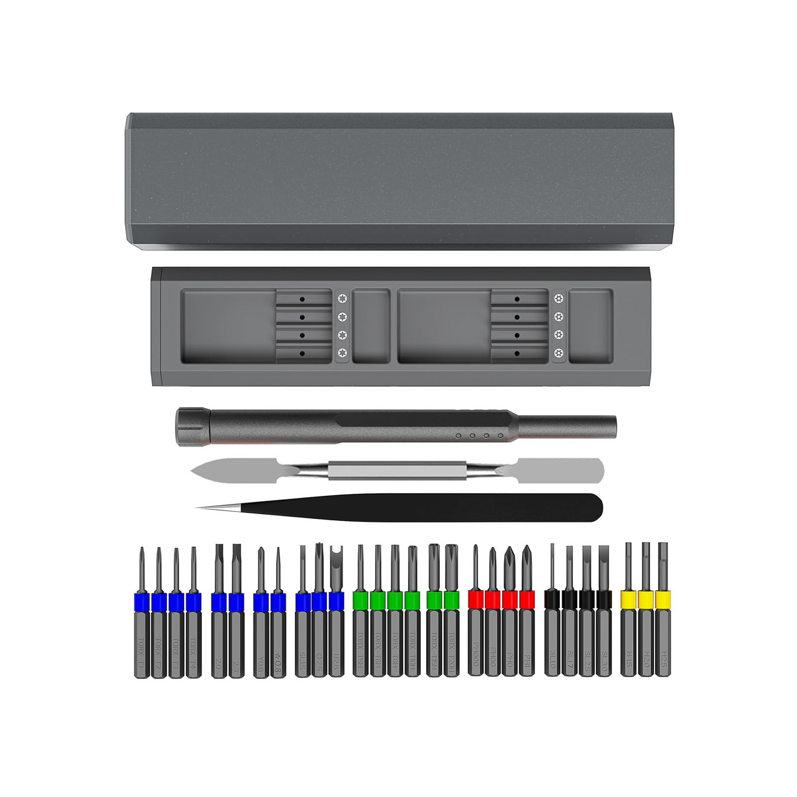 Geavonyg 31 In 1 Professional Multifunctional Alloy Screwdriver Set For And Laptop Repair With Compact Storage Case Laptop Repair Toolkit