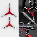 Y-Shaped Three-Way Wrench Portable Lightweight Steel Chrome Plating, Y-Type Inner Hexagon Spanner Y-Type Socket Wrench for Bicycle Cycling Repair Hardware Multitool Kit gallery image