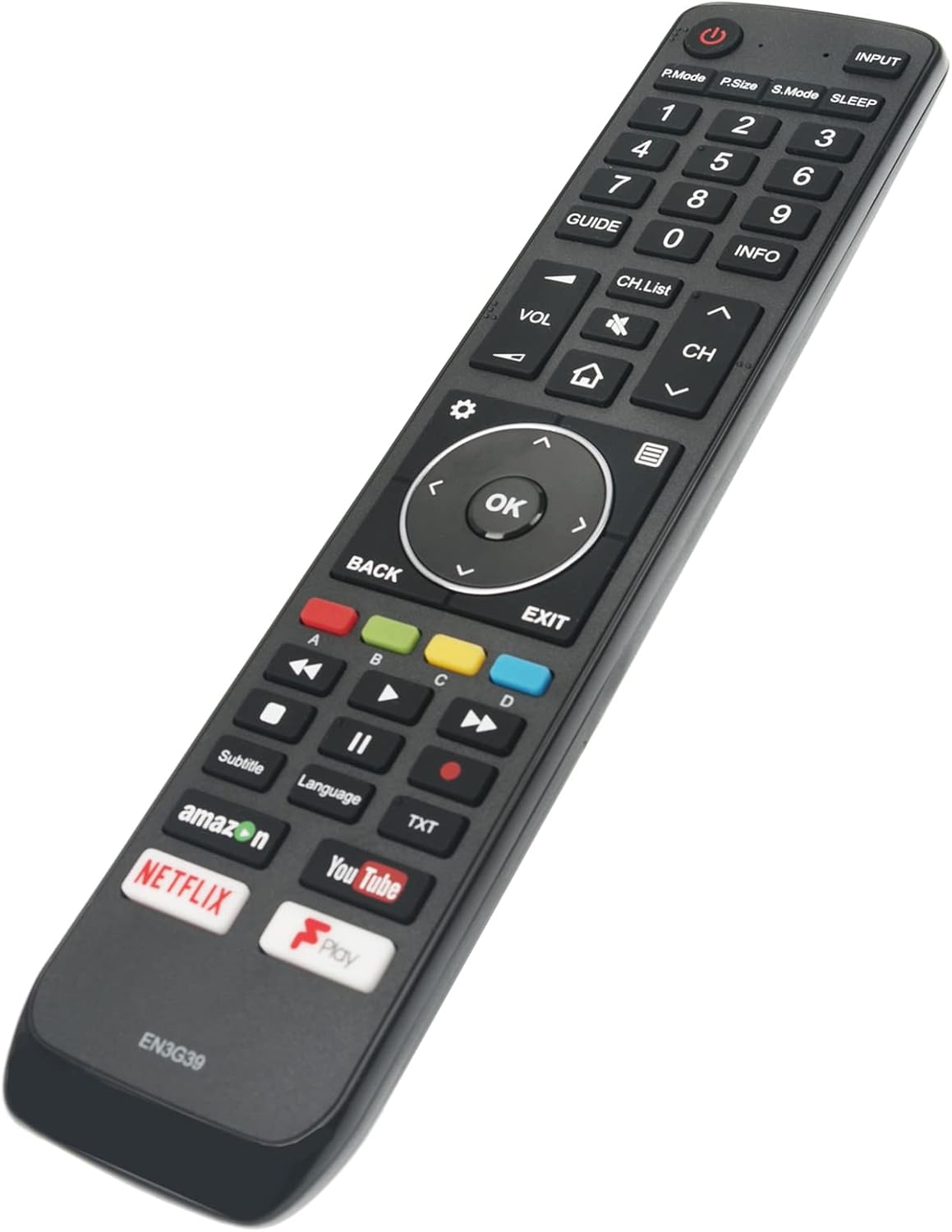 EN3G39 Replacement Remote Control Fit for Hisense TV EN3B39 EN3D39 EN3G39 EN3H39 H75N6800UK H65N6800UK H55N6800UK H50N6800UK H65NU8700UK H55NU8700UK H55N5500UK H49N5500UK H43N5500UK - Image 3