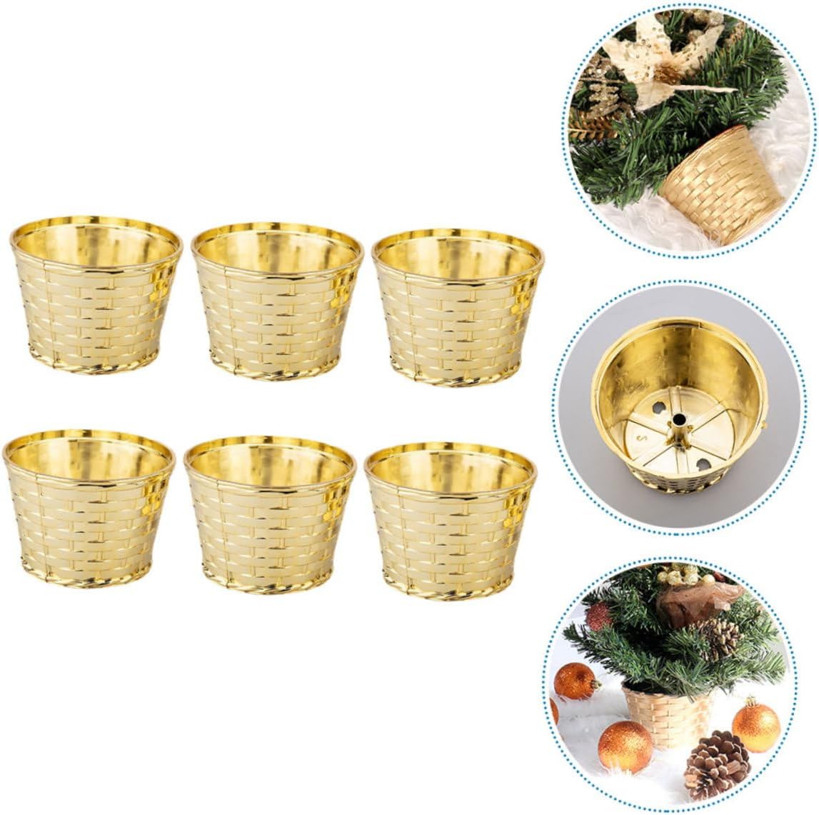 PRETYZOOM 6pcs Tabletop Christmas Tree Base Tree Stand for Easy Installation and Decoration for Holiday Displays Suitable for Artificial Xmas