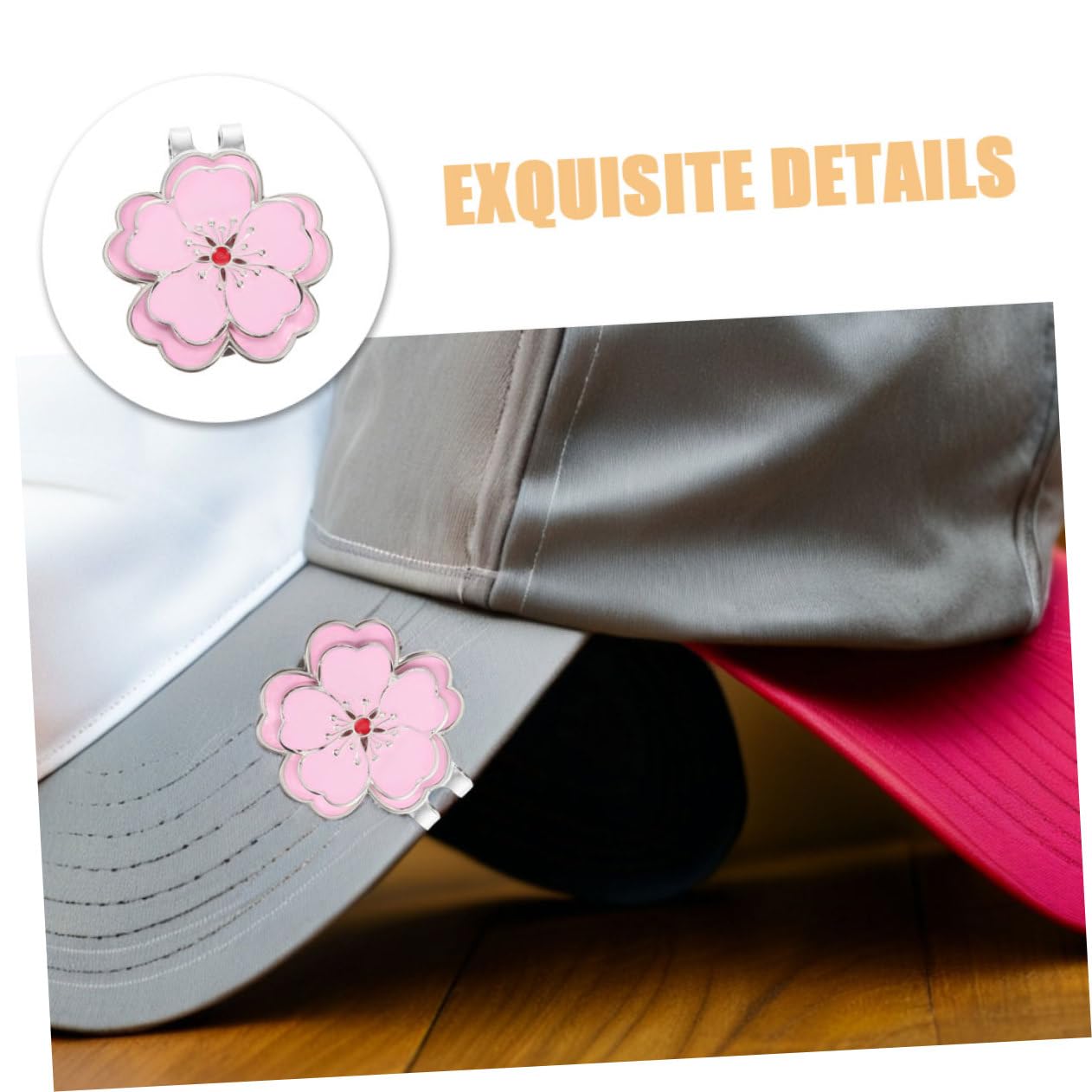 Yardwe 2 Pièces Clip pour Marque-Balle de Golf - Porte-Marque-Balle pour Casquette - Accessoires de Golf