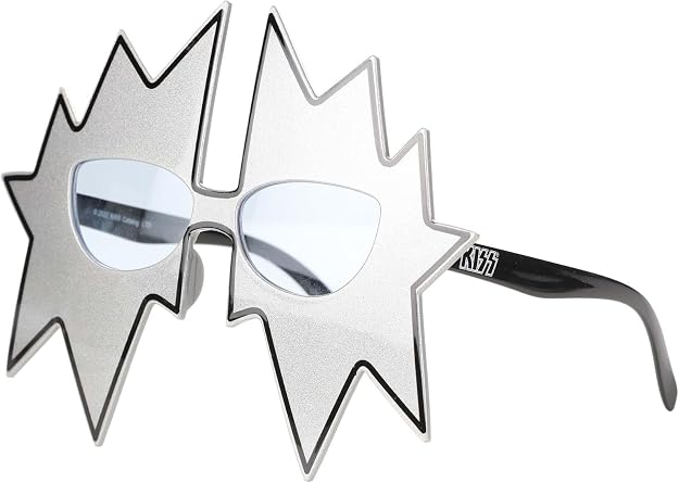 Spaceman KISS Costume Glasses ? Plastic Novelty Glasses, One Size Fits Most Adults