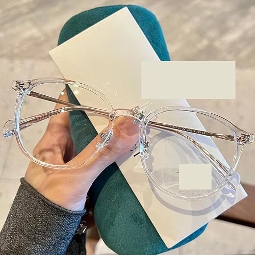 Novesixtdat Transparent Oversized Reading Glasses Fatigue Relieve Round Anti Blue Light Computer Readers Oval Flat Light Mirror Eyewear (Color : Size : +0.00)
