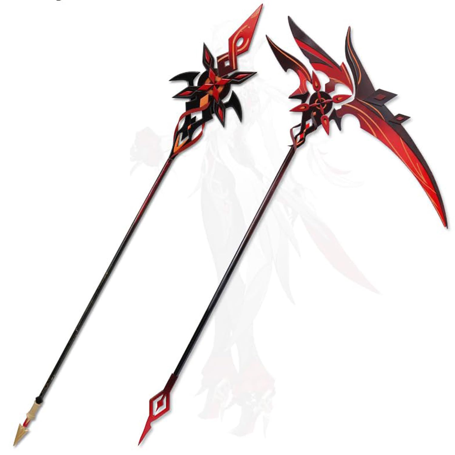 Amazon.co.jp: 原神 アルレッキーノ 召使 ミニ武器 コスプレ道具 赤月  