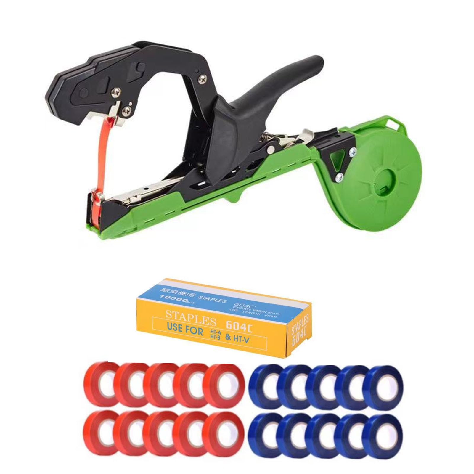 Hidyliu Máquina para Atar Plantas, Herramienta de Jardinería Ligera de Alta Precisión para Plantas de Tomate, Pepino, Vid, Acero Al Manganeso, 1 Máquina para Atar